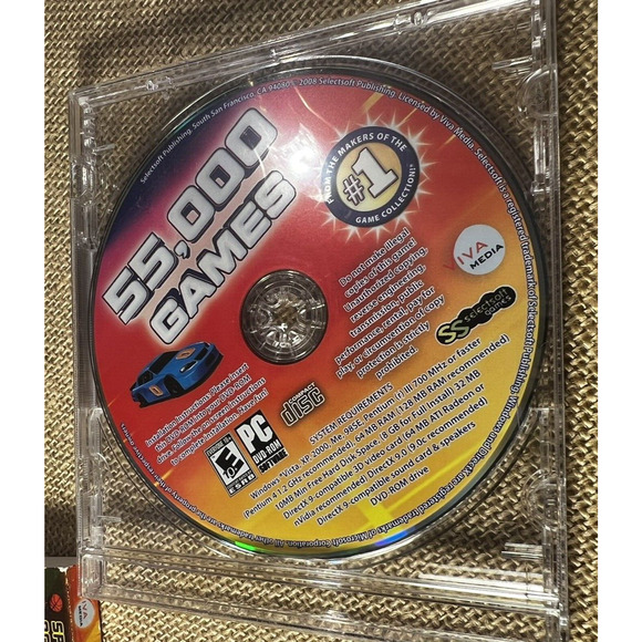 55,000 Games PC CD-Rom Windows Sports Action Arcade Racing Games Compilation - Picture 2 of 8